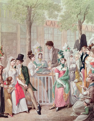 Die Terrasse des Café de la Rotonde im Jahr 1814 von Georg Emanuel Opitz